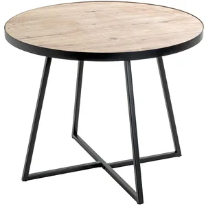 HAKU ENJOY YOUR HOME APPRECIEZ VOTRE INTERIEUR Table Basse - Miranda - 60cm - Chêne & Noir - Forme ronde - Pratique & Déco pas cher