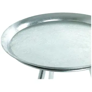 HAKU ENJOY YOUR HOME APPRECIEZ VOTRE INTERIEUR Maisonetstyles Table D'appoint Ronde 44x54 Cm En Métal Argent - Kigali pas cher