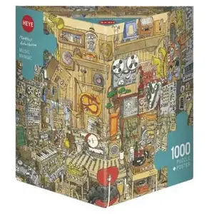 Heye Music Maniac Adolfsson Puzzle 1000 pièces Argenté pas cher