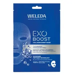 Weleda Exo boost Sheetmasker Blauwe Gentiaan en Edelweiss Sheet Mask pas cher