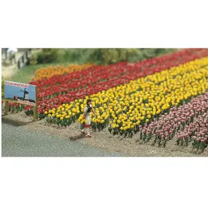 Assortiment de 120 tulipes en plastique à l'échelle HO (1/87ème) BUSCH - 1206 - CIRCUIT - TRAIN pas cher