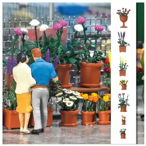 Modélisme : Set de pots avec fleurs Busch pas cher