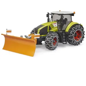 Bruder Claas Axion 950 Avec Chaînes À Neige Et Lame De Niveleuse