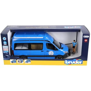 Bruder camper speelgoedauto MB Sprinter met chauffeur - blauw. pas cher