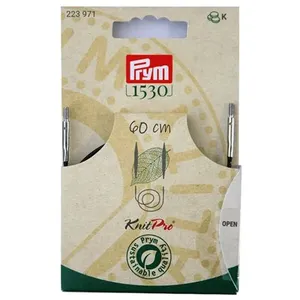 Cable Natural 40 à 150 cm aigu. circulaires/crochet interchangeables - Prym - Knitpro(...) - 60cm Marron