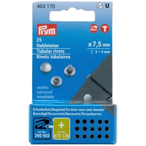 Rivets tubulaires - Prym - Vario Creative Tool - Métal - Diamètre 3-4mm - Blanc