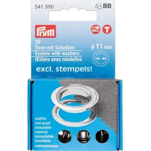 Prym ringen 11mm met schijven 20stuks