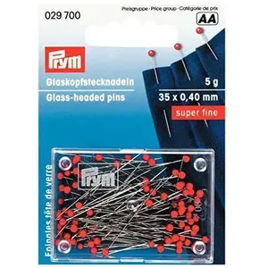 Prym Ep. tête de verre 35x0,40mm arg.rouge - 29700 pas cher