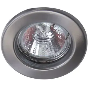 Heitronic 23550 E, Plafonnier, Acier Inoxydable, 50 W, Gu5.3, Argent, 0,5 Cm pas cher