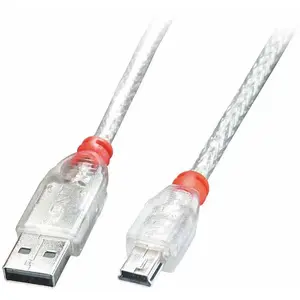 LINDY Câble USB 2.0 A vers Mini-B - Transparent - 0,5m pas cher