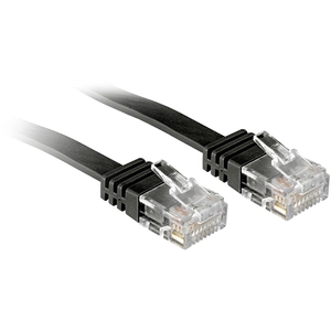 Comparateur de prix : LINDY Câble réseau Plat Patch Cat.6 U/UTP, cuivre, Noir, 10m