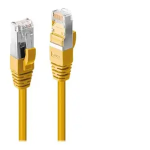 LINDY Câble 45980 Cat.6 S/FTP LSZH, jaune 0,5m pas cher