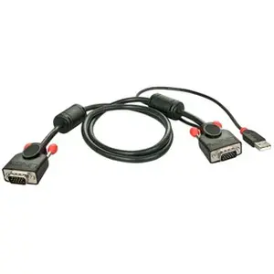 Câble kvm série combo vga & usb 2m lindy 33771 pas cher