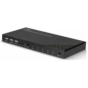 LINDY Switch KVM HDMI 4K60, USB 2.0 & Audio, 4 ports Noir