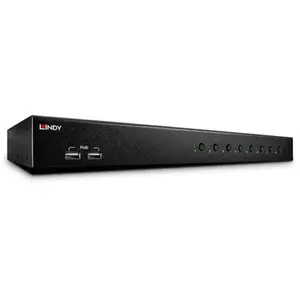 Lindy KVM Switch Pro USB 2.0 Audio DVI-I - Commutateur écran-clavier-s...