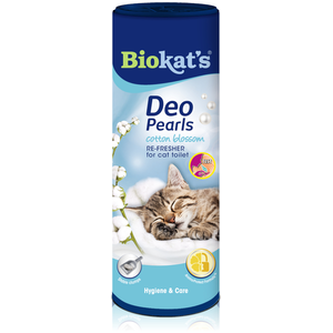 Biokat's Biokat’s Deo Pearls fleur de coton - Complément de litière parfumé pour la fraîcheur et les agglomérats compacts dans les toilettes du chat - 1 boîtes (1 à 700 g) pas cher