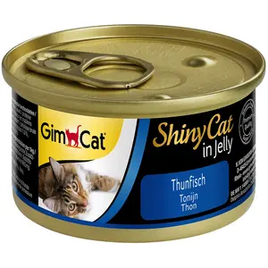 6x70g GimCat ShinyCat en gelée thon - Pâtée pour chat pas cher