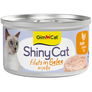 Lot GimCat ShinyCat en gelée 24 x 70 g pour chat - poulet pas cher