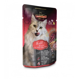16x85g Leonardo Finest Selection veau, légumes - Pâtée pour chat pas cher