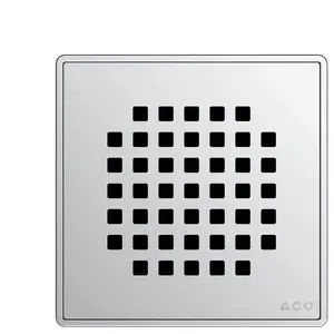 ACO ShowerDrain Rooster Quadrato 140x140mm Edelstaal, 5141.08.22