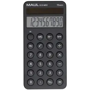 MAUL Eco MD 2 Calculatrice solaire avec 10 chiffres et 5 fonctions, fo...