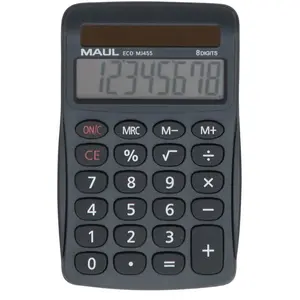 MAUL Calculatrice Eco MJ 455 | Calculatrice solaire avec écran à 8 chi...