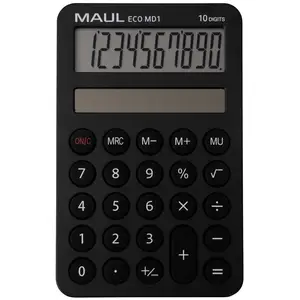MAUL Eco MD 1 Calculatrice solaire avec 10 chiffres et 5 fonctions, ca...