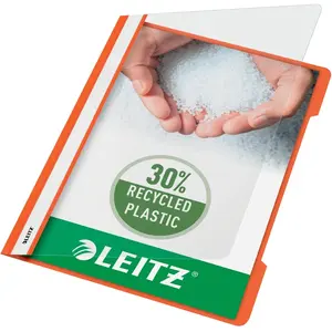 LEITZ chemise à lamelle Standard, format A4, PVC, orange, pas cher