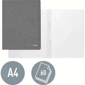 LEITZ Chemise à lamelle WOW, format A4, en carton, blanc pas cher