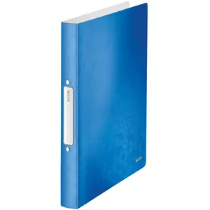 Leitz Wow Classeur 2 Anneaux Ronds 25 mm - Bleu Métallisé pas cher