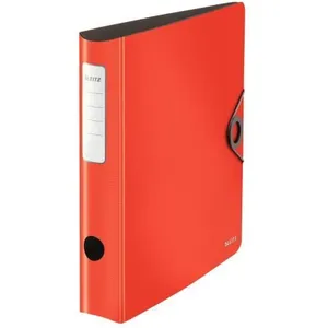 LEITZ 10481020 - Archivador de palanca polyfoam 180º lomo curvado cierre con goma Active Solid DIN A4 65 mm. color rojo pas cher