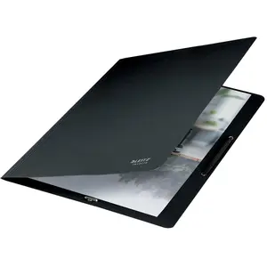 Leitz Classeur A4 avec fermeture à bande élastique, capacité de 250 feuilles, 100% recyclable, respectueux de l'environnement, gamme recyclage, 39080095, noir pas cher