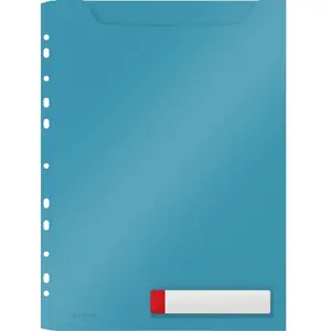 Leitz Lot de 3 chemises de poche A4 en plastique haute capacité - Capacité de 150 feuilles - Gamme Cosy - Bleu calme - 46680061 pas cher