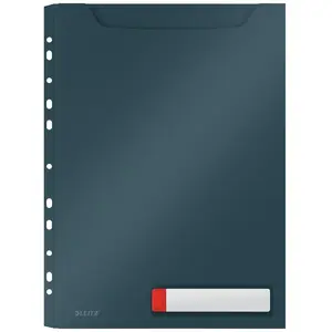 Leitz Pochette de Confidentialité A4 Perforée Haute Capacité, Plastique, Capacité 150 Feuilles, Lot de trois, Cosy, Gris, 46680089 pas cher