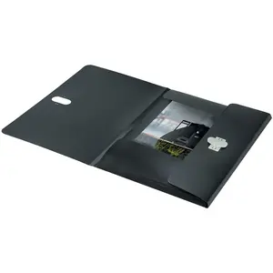 Leitz Recycle 3-Klepsmap A4 - 80% Gerecycled Post-consumer Plastic - Zwart pas cher