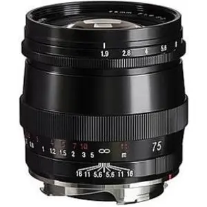 Voigtländer Ultron 75mm / 1.9 S.C. VM noir (Leica M), Objectif, Noir pas cher