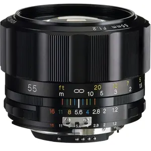Voigtlander Voigtländer Nokton 55mm F/1.2 SLII-S Nikon AI-S (CPU) zwart pas cher