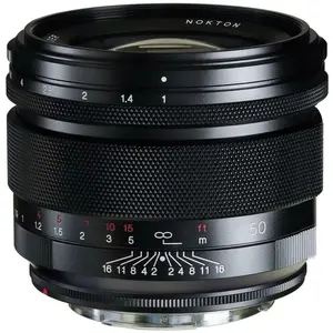 Voigtländer Nokton 50mm F/1 ASPH Canon RF zwart pas cher