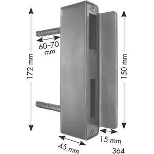 Magni, Cylindre de serrure, Bever Serrure avec poignée, vzPZW60/72/8mm,p.tube 34 mm pas cher