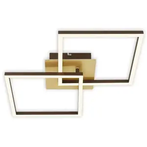 LED plafondlamp dimbaar draaibaar 24W goud metaal-kunststof BrilonerVendu parcdiscount
