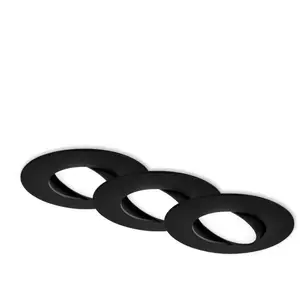 Briloner - Spots encastrables led, lot de 3, IP65, noir, 3xLED-p pas cher