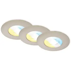 Comparateur de prix : Briloner CTS Spots encastr s LED, lot de 3, nickel mat, 3xL
