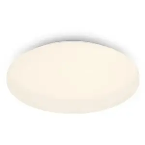 Plafonnier LED 6,3 cm 24 W IP44 Protection contre les projections d'eau 2600lm blanc Briloner pas cher