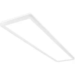Eek a Lampe de plafond led 98cm, eek a, lumière 50.000h, lumière indirecte, plat, blanc, 98 x 20 x 3 cm - Briloner pas cher