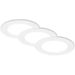 Briloner Jeft - Set van 3 LED inbouwspots 230V - 7993036 - Vlak - 12 c... pas cher