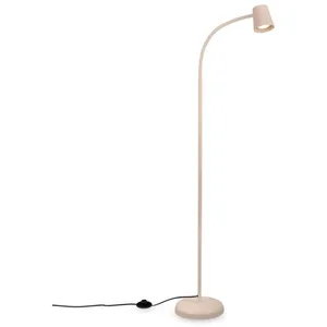 Comparateur de prix : B.K.LICHT Briloner SKRIVA Lampadaire, Orientable, Interrupteur à pédale marche/arrêt, Douille GU10, max. 9W, Beige, Ø21 x 127,5 cm