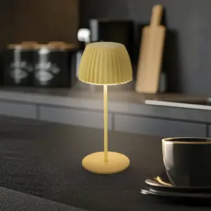 B.K.LICHT Briloner Champ Mini lampe de table LED sans fil IP44, intensité lumineuse variable, tactile, batterie, German Design Award Winner 2025, vert, Ø8,5 x