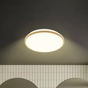 B.K.LICHT Plafonnier LED Plafonnier Lampe de salle de bain Protection contre les projections d'eau Blanc chaud Salle de bain pas cher