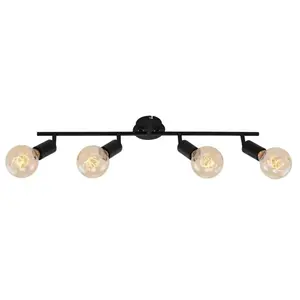 Comparateur de prix : Briloner Leuchten Spot de plafond 4 ampoules rétro vintage avec têtes ...