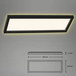 Briloner Leuchten Plafonnier LED avec effet rétro-éclairé, 22 W, 3000 ... pas cher